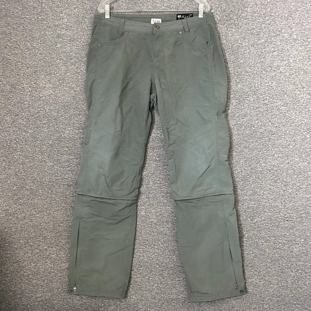 Kuhl Women’s Size 14 Reg Gray Relaxed Straight Leg Convertible Outdoors Pants